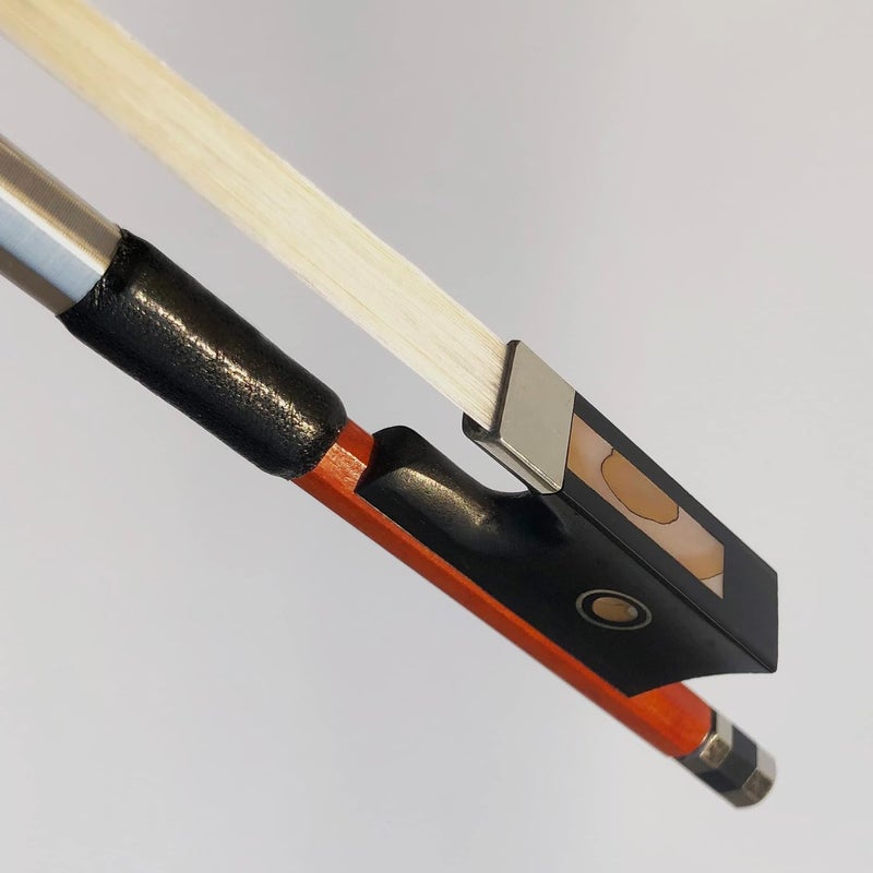 WinsterBow Brazilwood Ebony Violin Viola Cello Bow Full Size Ebony Frog with Natural Horsehair (Violin bow 1/10) - Image 2